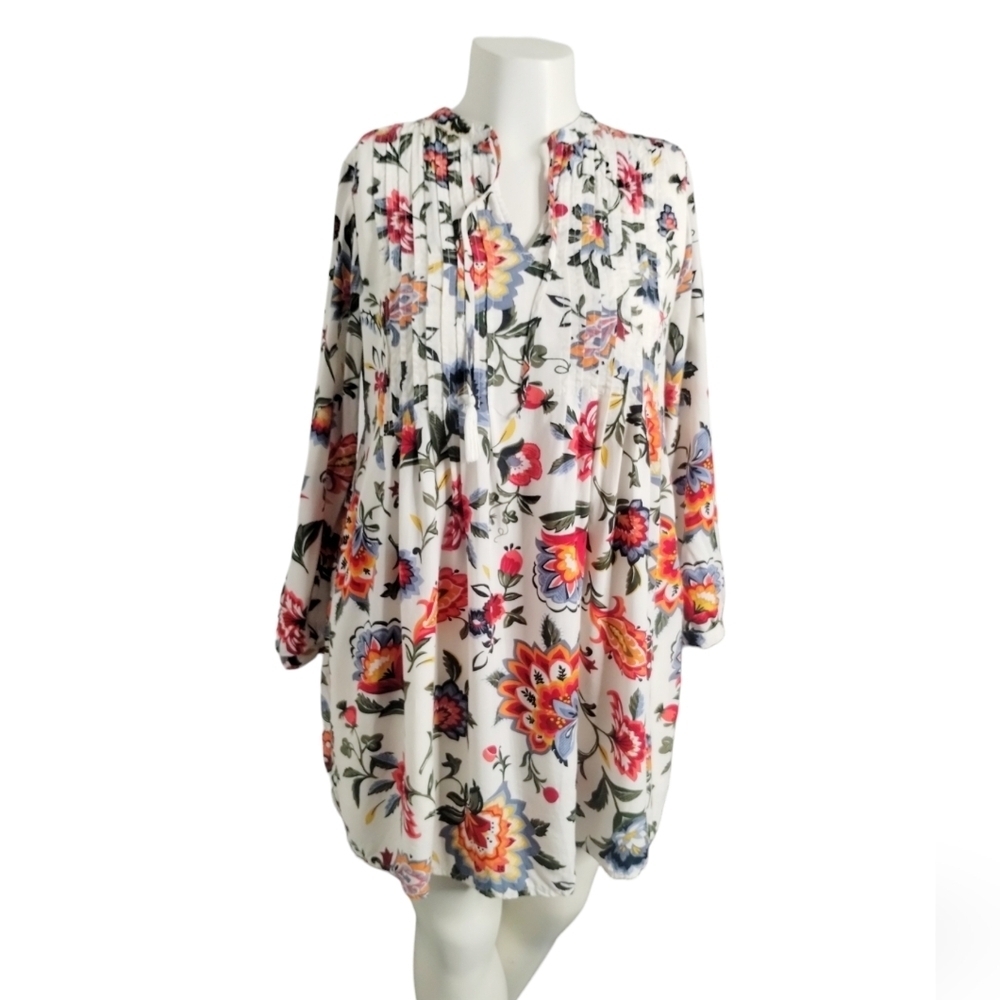 Old Navy Women's Floral Bohemian Beach Resortwear Mini Dress Tunic Size S